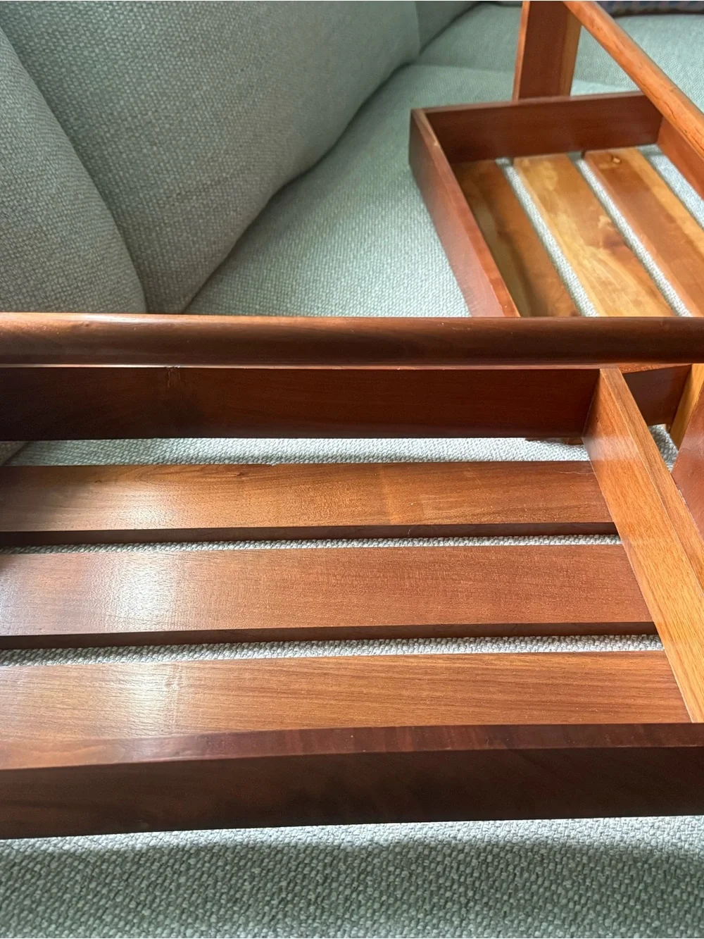 Wooden Bath Caddy Tray in Warm Brown - Home Storage & Organization